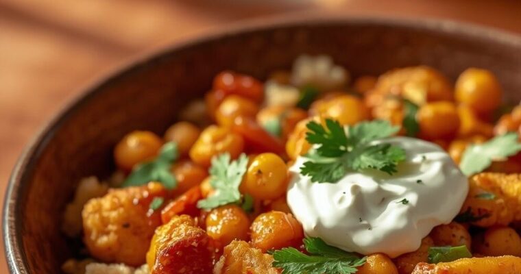 Roasted Cauliflower and Chickpea Bowl