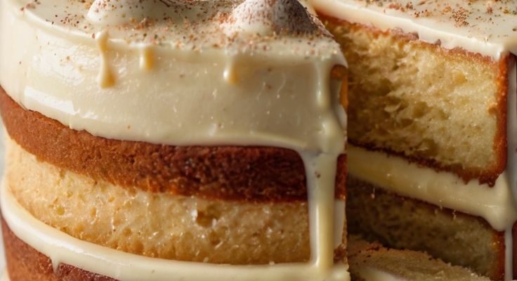 Elegant Vanilla Layer Cake with Creamy White Chocolate Frosting