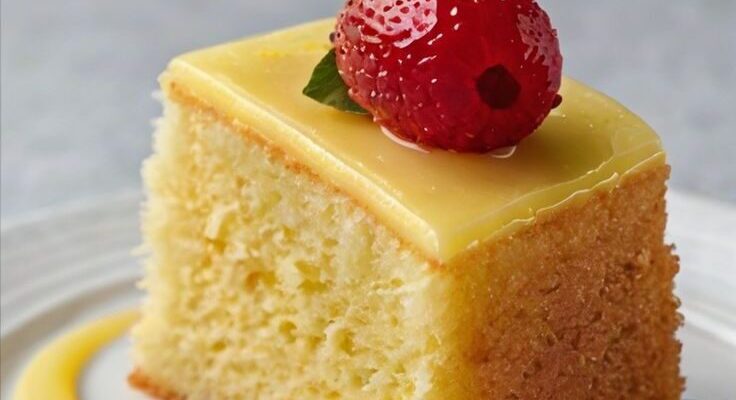 Lemon Butter Cake with Fresh Berries and Citrus Glaze