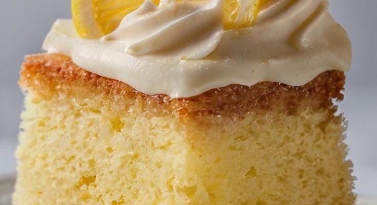 Moist Lemon Cake with Creamy Lemon Frosting and Fresh Citrus
