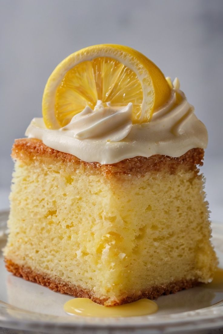 Moist Lemon Cake with Creamy Lemon Frosting and Fresh Citrus
