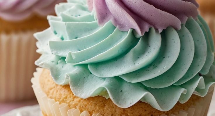Pastel Vanilla Cupcakes with Whipped Buttercream Frosting