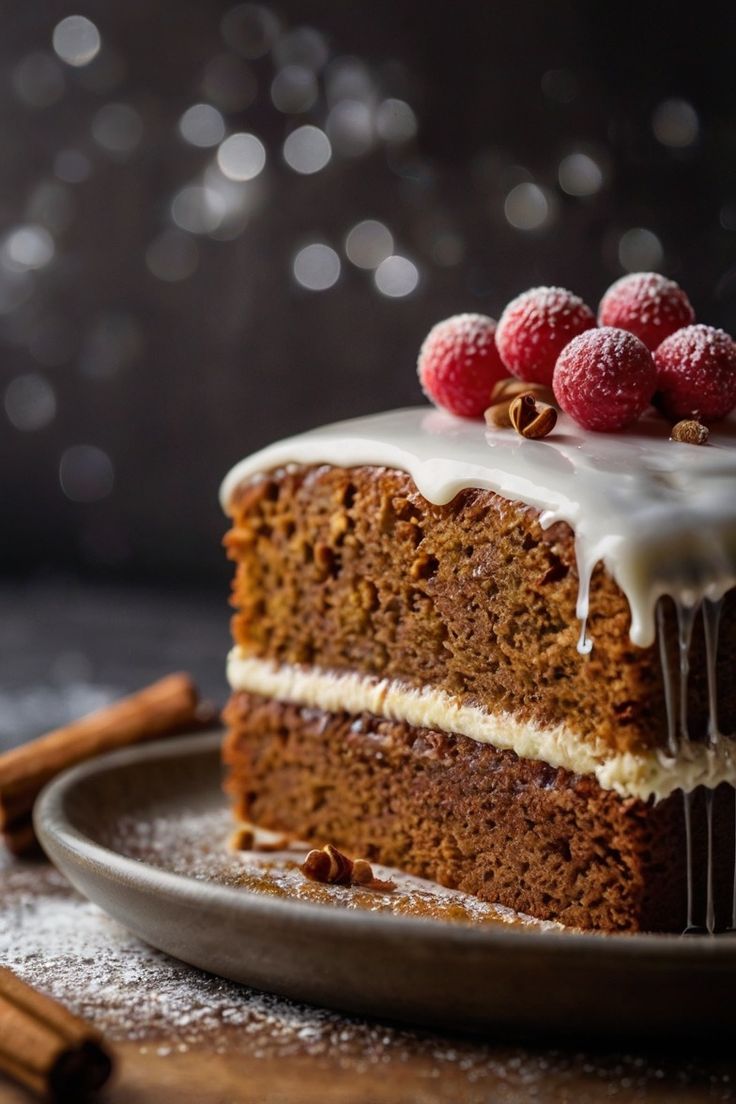 Spiced Gingerbread Layer Cake with Cream Cheese Frosting