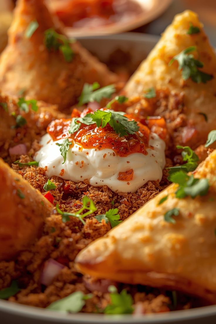 Crispy Indian Samosa Chaat Recipe