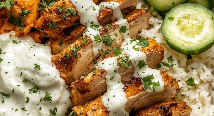 Greek Chicken Rice Bowl with Homemade Tzatziki: A Burst of Mediterranean Sunshine