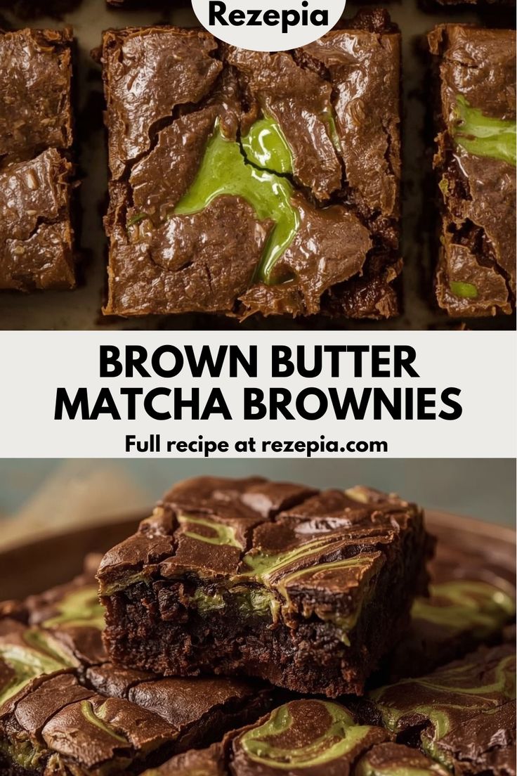 Brown Butter Matcha Brownies: The Ultimate Fudgy, Earthy, and Elegant Treat