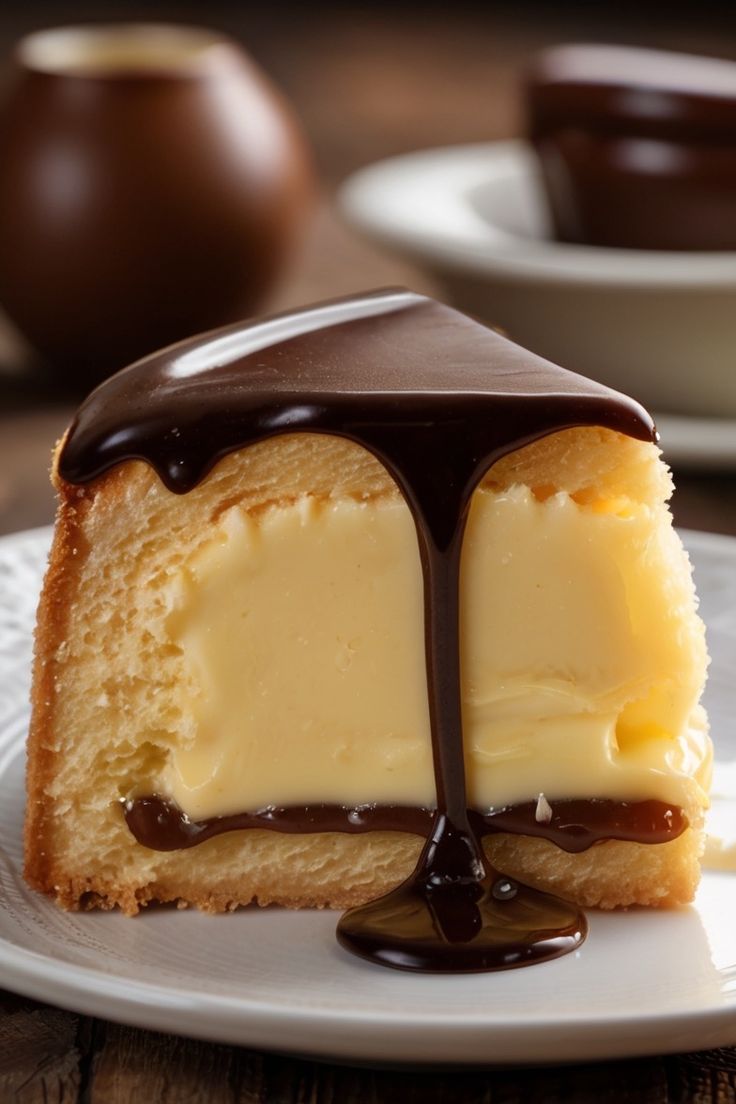 The Ultimate Decadent Cream-Filled Cake with Chocolate Ganache