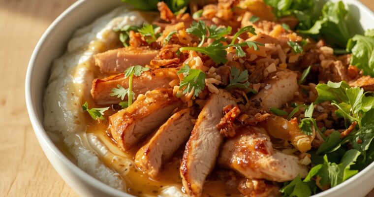 Roasted Chicken Yogurt Bowl: A Protein-Packed Mediterranean Delight