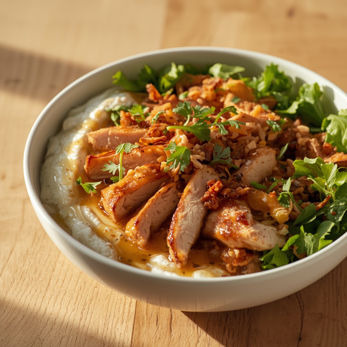 Roasted Chicken Yogurt Bowl: A Protein-Packed Mediterranean Delight