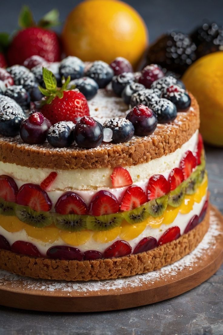 Rainbow Fruit Cake: The Ultimate Fresh & Vibrant Dessert