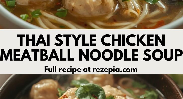 Thai-Style Chicken Meatball Noodle Soup: A Bowl of Pure, Fragrant Comfort