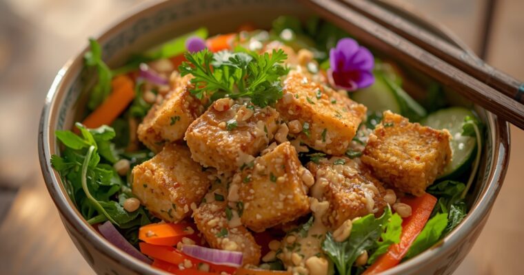 Thai Peanut Tofu Salad
